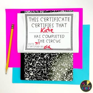 circus classroom transformation certificate