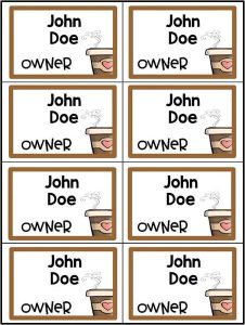 coffee classroom transformation name tags