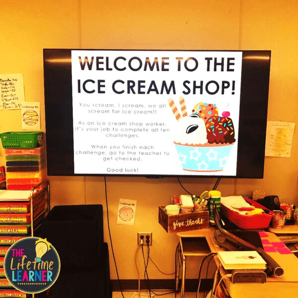 ice cream slides for TV for fun end of year activities
