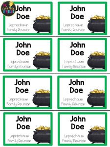 st patricks day name tags