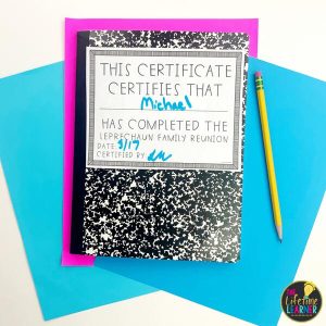 st. patrick's day classroom transformation certificate