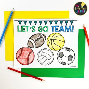 sports coloring page