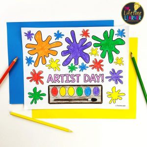 artist coloring page