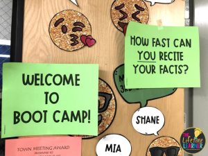 boot camp classroom transformation posters on door