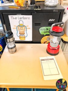 camping classroom transformation lantern