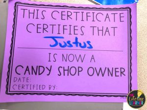 candy classroom transformation certificate