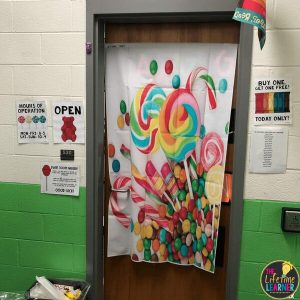 candy shop classroom transformation door signs