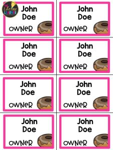 donut classroom transformation name tags