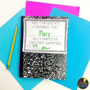 grocery store classroom transformation certificate