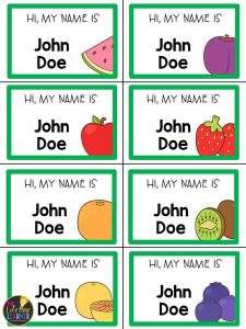 grocery store classroom transformation name tags