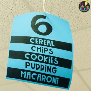 grocery store classroom transformation aisle sign