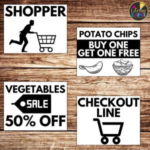 grocery store classroom transformation posters
