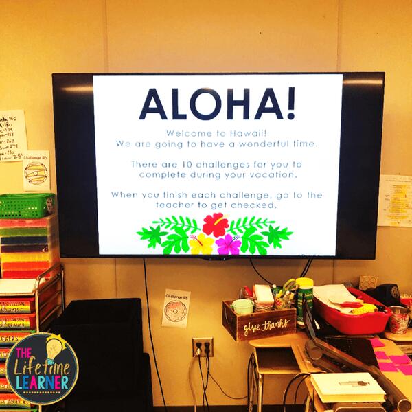 hawaiian end of year classroom transformation slides for tv