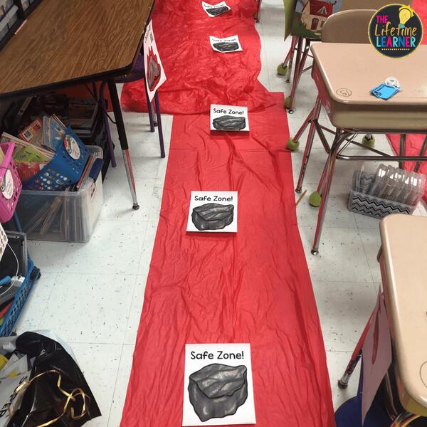 the floor is lava classroom transformation rocks to walk on