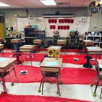 the floor is lava classroom transformation set up during engaging classroom activities for end of year