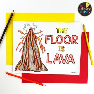 the floor is lava classroom transformation coloring page