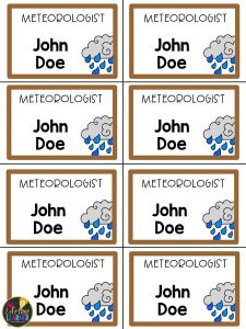 weather classroom transformation name tags
