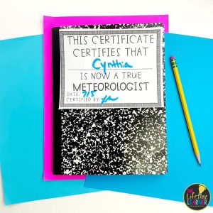 weather classroom transformation certificate