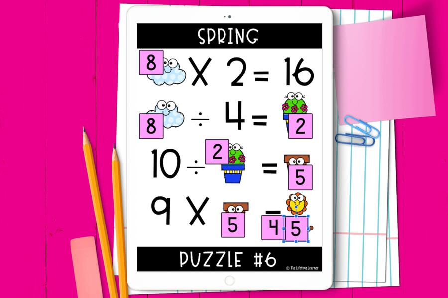 logic puzzles pink