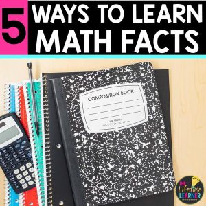 math notebook with calculator and pencil