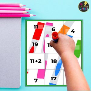 hand gluing math facts