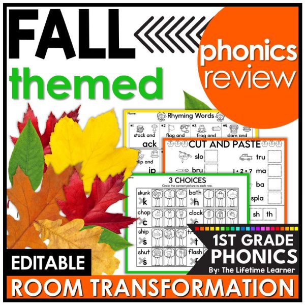 1st Grade Fall Classroom Transformation Phonics Review