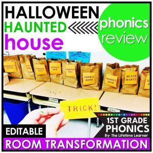 1st Grade Halloween Classroom Transformation Phonics Review