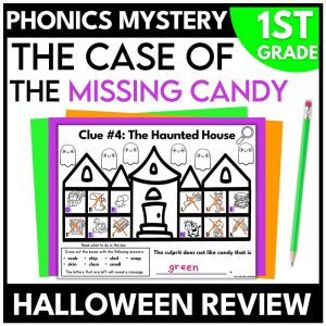 1st Grade Halloween Reading Mystery Phonics Review