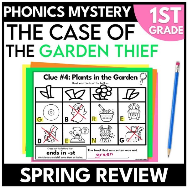 1st Grade Spring Reading Mystery Phonics Review