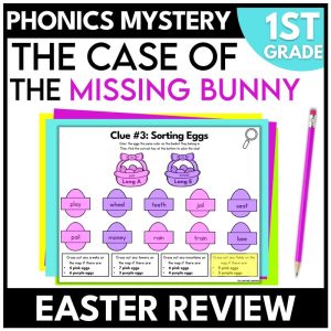 1st Grade Easter Reading Mystery Phonics Review