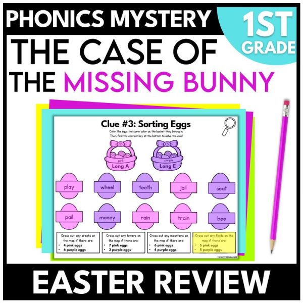 1st Grade Easter Reading Mystery Phonics Review