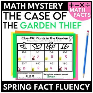 Spring Math Fact Fluency Math Mystery