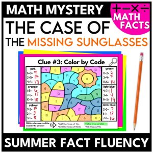 Summer Math Fact Fluency Math Mystery