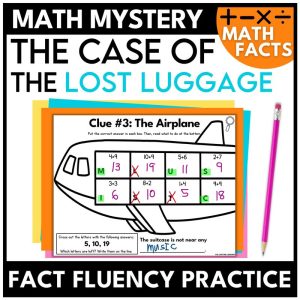 Travel Math Fact Fluency Math Mystery