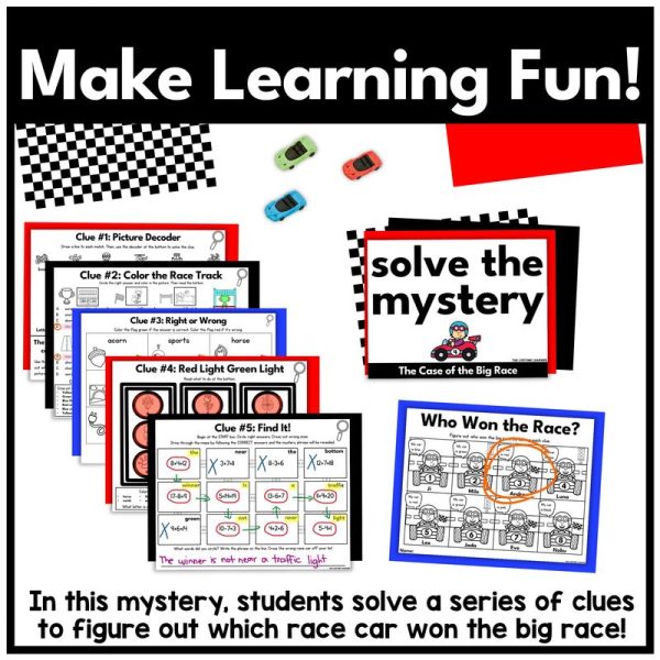 Race Car Math Fact Fluency Math Mystery - Image 2