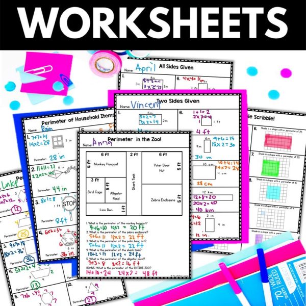 3rd Grade Perimeter of Rectangles Worksheets & Activities - Image 2