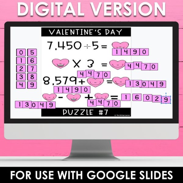 Valentine's Day Brain Teasers Multi-Digit Multiplication and Long Division Logic Puzzles - Image 4