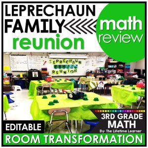 3rd Grade Math Review St. Patrick's Day Room Transformation