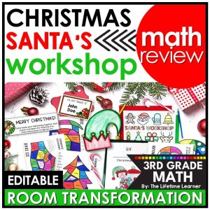 3rd Grade Math Review Christmas Room Classroom