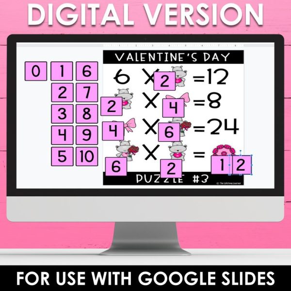 Valentine's Day Brain Teasers Multiplication and Division Facts Logic Puzzles - Image 4