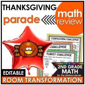 2nd Grade Math Review Thanksgiving Room Transformation