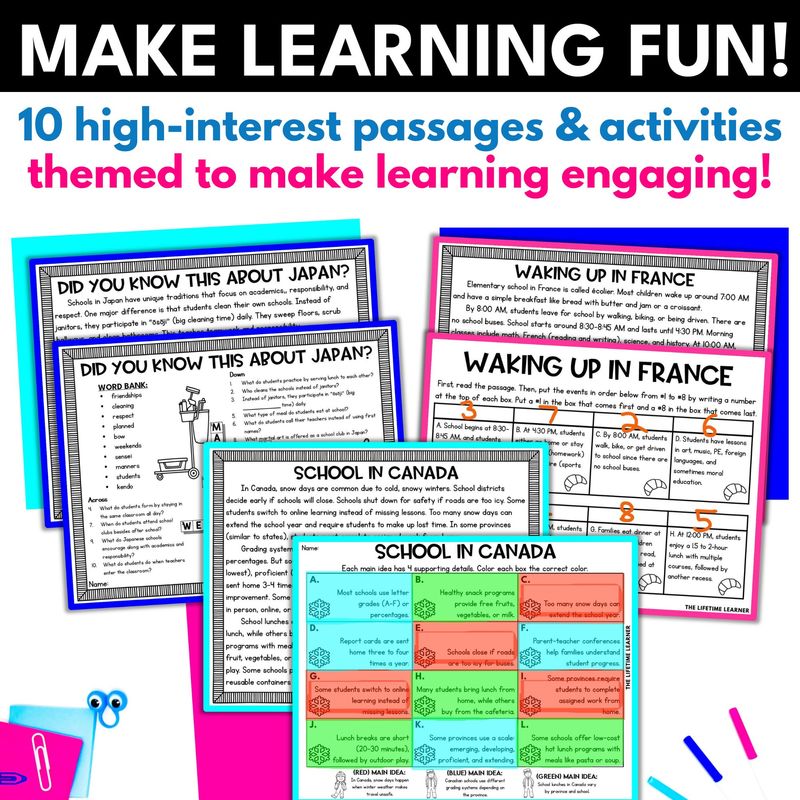 Pilot Reading Comprehension Passages Add On Pack - The Lifetime Learner