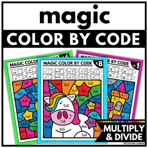 Magic Color by Code Multiplication and Division Facts Worksheets