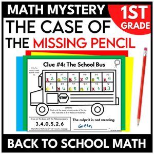 1st Grade Back to School Math Mystery Math Review