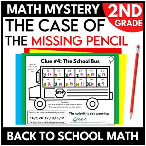 2nd Grade Back to School Math Mystery Math Review