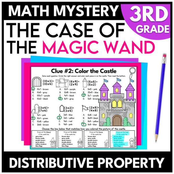 3rd Grade Magic Math Mystery Distributive Property