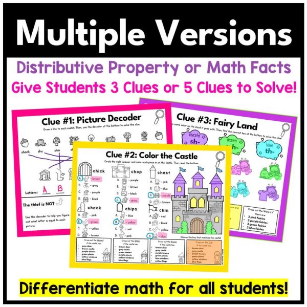 3rd Grade Magic Math Mystery Distributive Property - Image 3