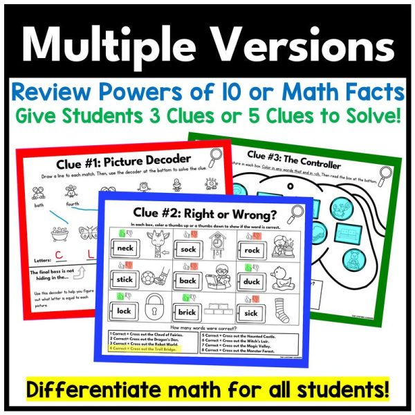 5th Grade Video Game Math Mystery Multiplying by Powers of 10 - Image 3