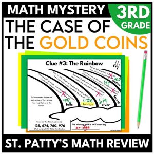 3rd Grade St. Patrick's Day Math Mystery Math Review