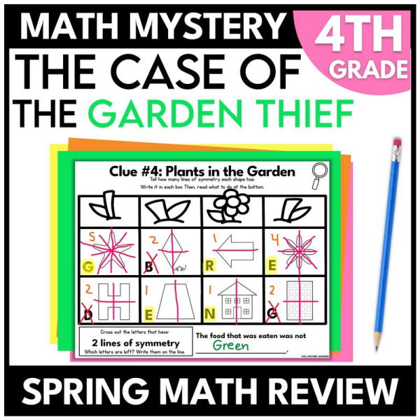 4th Grade Spring Math Mystery Math Review